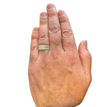 Hebrew Wedding Ring – Sterling Silver and 14k Yellow Gold