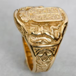 Ten Commandments Ring in 14k Gold