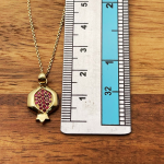 Ruby Pomegranate Pendant 14k Gold