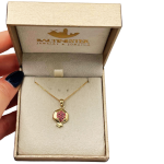 Ruby Pomegranate Pendant 14k Gold