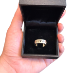 Hebrew Wedding Ring – 14k Gold Carved Out Ani L’dodi