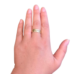 Hebrew Wedding Ring – 14k Gold Carved Out Ani L’dodi