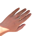 Hebrew Wedding Ring – 14k Gold Carved Out Ani L’dodi