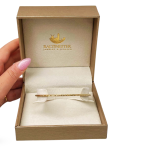 14K Gold Moroccan Bangle – Thin with Etched Design
