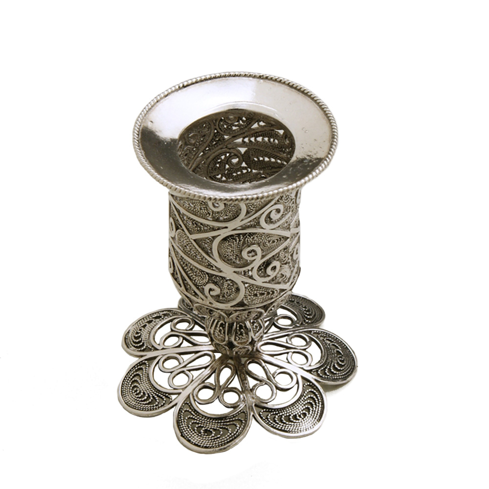 Artisan Silver Havdalah Candle Holder Baltinester Jewelry