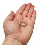Silver and Gold ‘Where you shall go’ Wedding Ring
