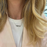 Custom Order – Personalized Hebrew Name Necklace in 14K Yellow Gold – 18″