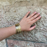 14k Gold Swirl Bangle Bracelet