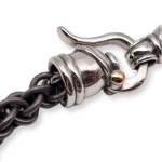 Titanium Bracelet With Silver Clasp and a Gold Dot