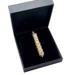 Precious Stones Talisman Two Tone Gold Mezuzah Pendant