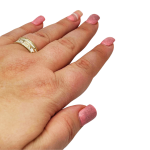 Silver and Gold ‘Where you shall go’ Wedding Ring
