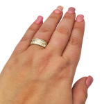 Silver and Gold ‘Where you shall go’ Wedding Ring