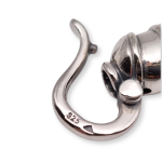 Titanium Bracelet With Silver Clasp and a Gold Dot