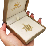 Twelve Tribes of Israel 14K Gold Jewish Star Pendant