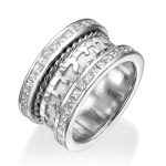 14k Two Tone Gold Braid Design Diamond Wedding Ring
