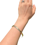 14k Gold Milgrain Bangle Bracelet