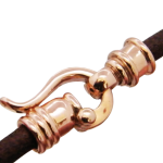 Gold and Leather Cord Bracelet