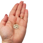 14k Gold Shema Yisrael Flame Pendant