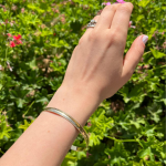 14k Gold Milgrain Bangle Bracelet