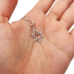 14k Gold Scrawled Star of David Pendant