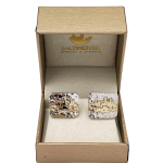 Jerusalem Cufflinks in Hammered Silver and Gold