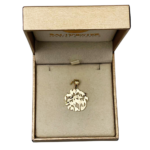 14k Gold Shema Yisrael Flame Pendant