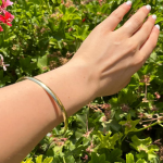 Soft Matte Bangle Bracelet 14k Gold