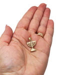 Menorah Pendant in 14k Gold