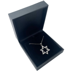 14k Gold Star of David Pendant with a Cutout Design
