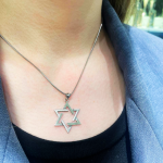 14k Gold Star of David Pendant with a Cutout Design