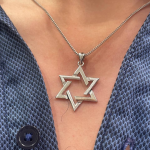 14k Gold Star of David Pendant with a Cutout Design