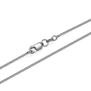 14k White Gold Spiga Chain 1.1mm 16-24" - Baltinester Jewelry
