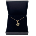Star of David Pendant – 14k Gold Kabbalistic Merkavah
