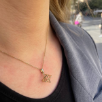 Star of David Pendant – 14k Gold Kabbalistic Merkavah