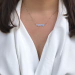 Personalized Hebrew Name Necklace in 14K Gold
