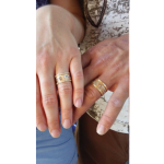 Hebrew Wedding Ring – 14k Two Tone Gold with Ani L’Dodi