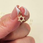 Solid 14K Gold Minimalist Star of David Pendant