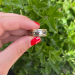 Jewish Wedding Ring in Silver and 14k Gold