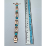 Israeli Designer Bracelet in 14k Rose and White Gold Opal Bracelet