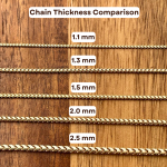Franco Gold Chain in 14k Yellow Gold 1.5mm 16-28″