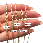 Franco Gold Chain in 14k Yellow Gold 1.5mm 16-28″