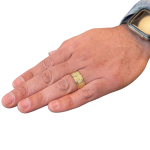 Timeless Hebrew 14k Gold Wedding Ring