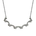 14k Gold Diamond Expandable Star of David Butterfly Necklace