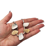 Silver and Gold Jerusalem Stone Style Nugget Necklace