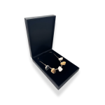 Silver and Gold Jerusalem Stone Style Nugget Necklace