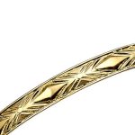 14k Gold Textured Bangle Bracelet