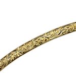 14k Gold Swirl Bangle Bracelet