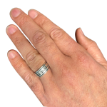 Sterling Silver Spinning Jewish Wedding Band