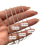 Franco Gold Chain in 14k White Gold 2mm 16-28″