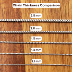 Franco Gold Chain in 14k White Gold 2mm 16-28″